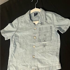 GAP Light Blue Denim Button-Up Shirt